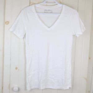 Eddie Bauer White V Neck Tee